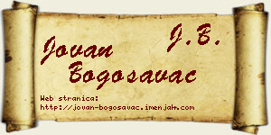 Jovan Bogosavac vizit kartica